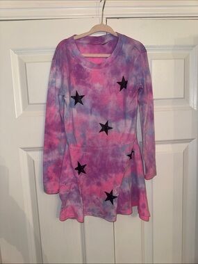 Firehouse Girls' Pink & Purple Tie-Dye Star Dress